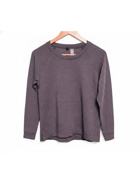 Lou & Grey Signaturesoft Sweatshirt Womens XS Petite Heather Grey Pullover Top